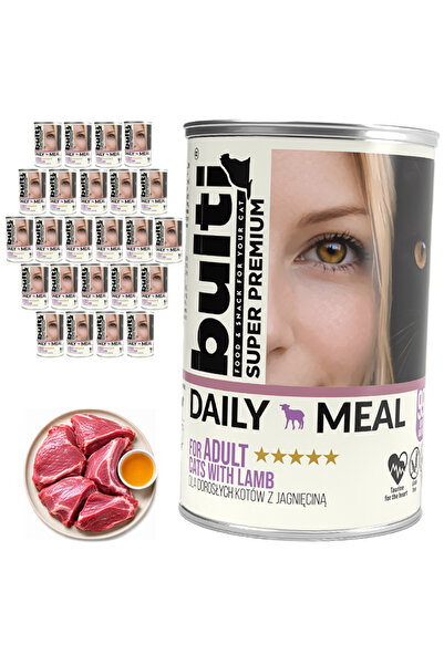 Bulti Hrană umedă zilnică pentru pisici adulte, miel, conservă 24x400g