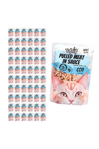 Tuf Tuf TufTuf hrană umedă completă pentru pisici cu Cod, pliculeț 60x100g, b...