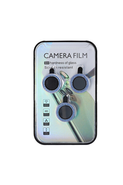 SEP Protectie sticla camera foto Diamonds Metal Apple iPhone 13 Pro Albastru
