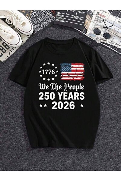 NOURAM Women's 250 YEARS 2026 'We The People' Crewneck Pullover T-Shirt - Com...