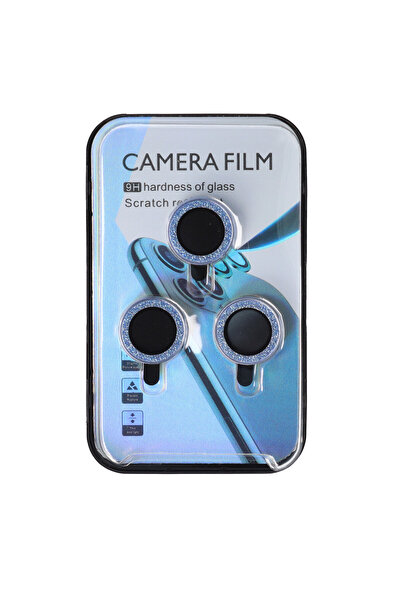SEP Protectie sticla camera foto Diamonds Metal Apple iPhone 13 Pro Max Albastru