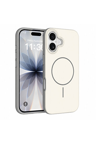 HYPERSOFT Iphone 11 (6.1 inç) Uyumlu Mat Çift Renk Detaylı Capy Magsafe Koruy...