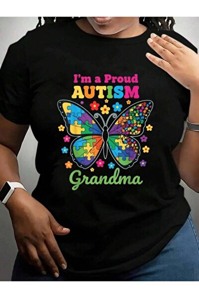 21JNRY I'A Proud Grandma Autism Awareness Flowers Butterfly Cruise Vacation T...