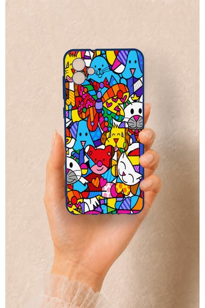 Vip Case Samsung A04 Compatible Britto Garden Patterned Silicone Case