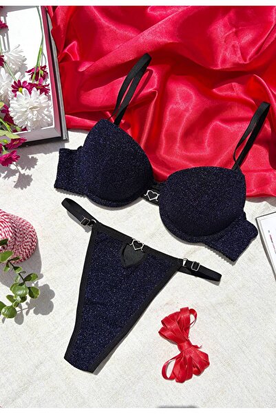 SİLVER MİRROR Sim Detailed Bra Set