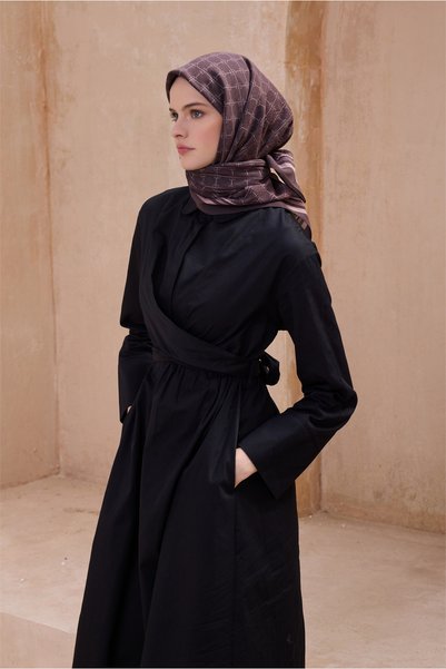 Belli Fresh Logo Desen Kestane Paulista Eşarp 11 - 03
