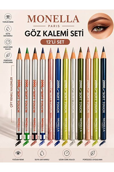 Monella Göz Kalemi Seti 12'Li