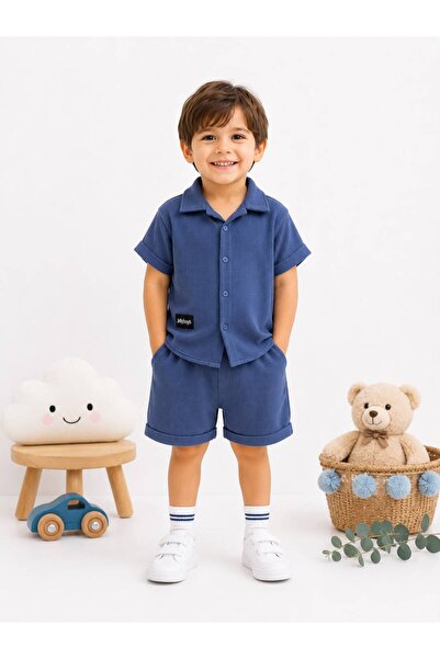 Miniminnakkidswear Σετ πουκάμισο και σορτς για αγόρια, 3-12 ετών