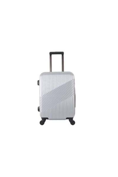 OEM Bagaj de mână 40x30x20cm, ABS, gri deschis, pentru avion, economic
