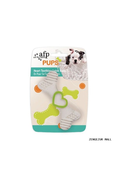 Afp Zengezur Pups-Heart Teething Latex Bone (170850) Yru K.Green