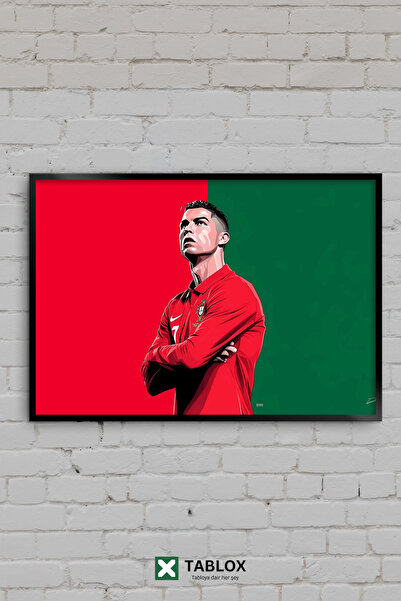 TABLOX Кристиано Роналдо CR7 Португалия Футболна национална отборка Рамкирана...