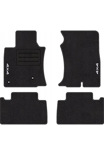 NO BRAND Covorașe auto cu bordură 4x4 pentru Toyota Land Cruiser 120 (2002 - ...
