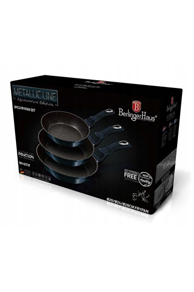 Berlinger Haus SET 3 TIGĂNE Ø20/24/28 INDUCȚIE GAZ LINIE METALICĂ AQUAMARINE ...