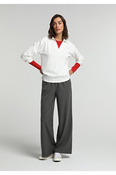 Colin's Regular Fit High Waist Wide Leg Women's Anthracite Trousers
