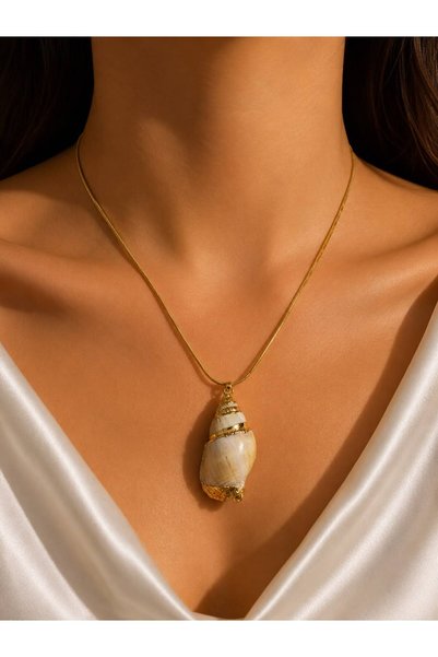 Ayzida Gold Natural Stone Look Necklace