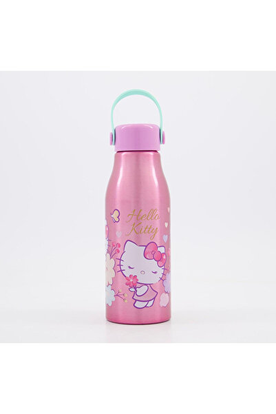 MyBalliStore Hello Kitty Desenli Pembe Metal Matara / Su Suluğu 760ml