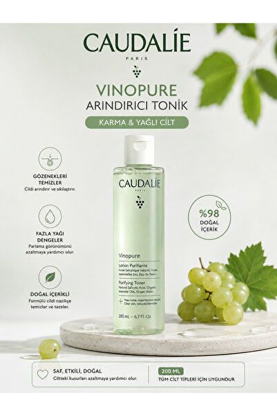 Caudalie Vinopure Akne Karşıtı Gözenekleri Sıkılaştırıcı, Cilt Kusurlarını ve...