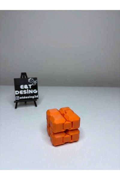 E&TDESING 3D Baskı Sonsuzluk Stres Küpü – Masa Üstü Odaklanma ve Zeka Oyuncağı