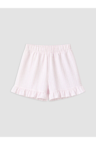 LC Waikiki Two Mt Shop Quality Lcw Kids Pink Striped Short Girls' Shorts