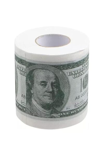 Generic Brand Novelty 100 USD Bill Printed Toilet Paper Roll, Funny Prank Gif...