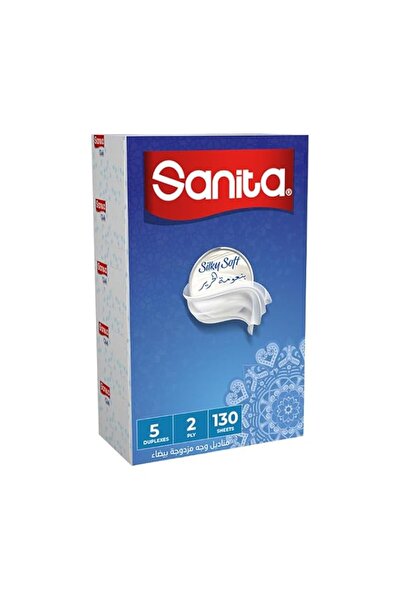 Generic Brand Sanita Club Facial Tissue - Pack Of 5 Boxes, 130 Sheets X 2 Ply...