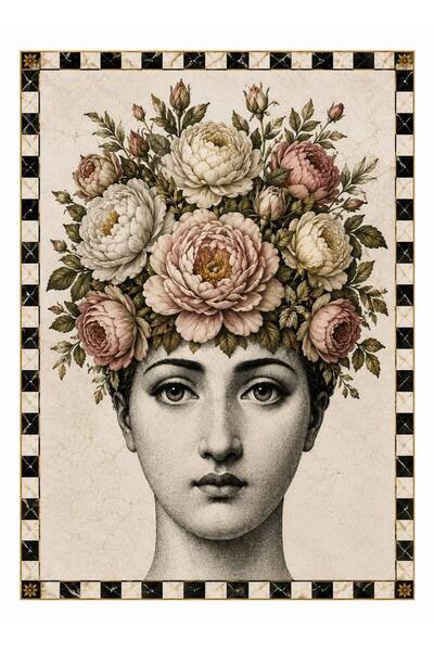 Rugs Modern Halı سجادة زخرفية حديثة منسوجة بنمط صورة امرأة من ETA Flower طراز...