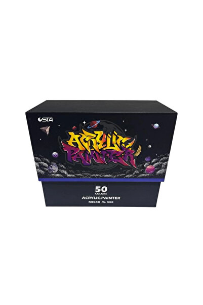 STA 100050 AKRİLİK MARKER KALEM SETİ 2mm UÇ 50'Lİ (RENK) KUTULU