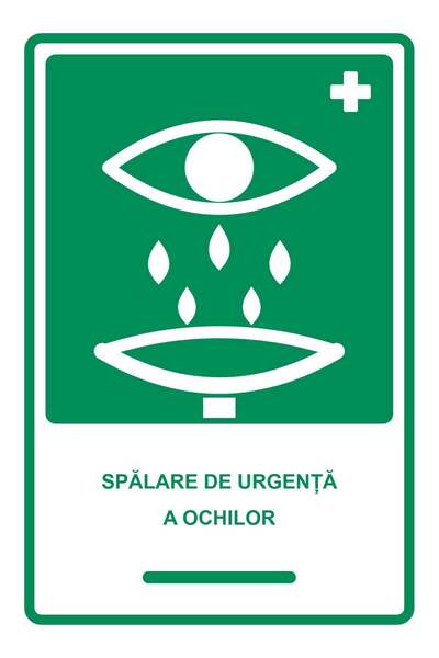 PAS Indicator stație de spălare de urgență a ochilor, placa PVC rigid 4 mm, 2...