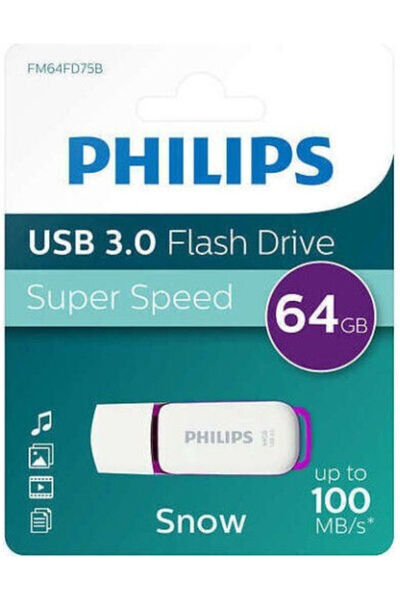Philips Σνόου 64GB USB 3.0 Στικάκι Ροζ