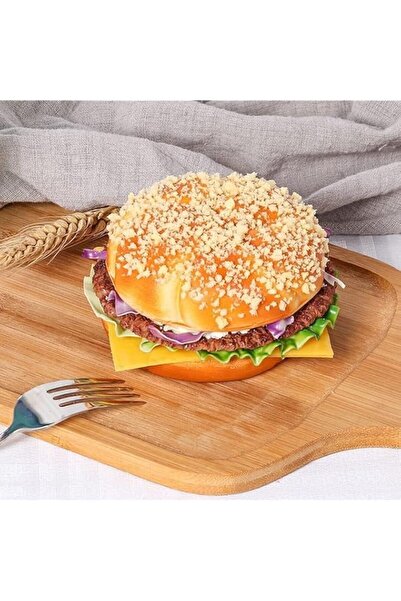 Generic THE WHITE SHOP Realistic Artificial Hamburger Fake Food Burger Bread ...