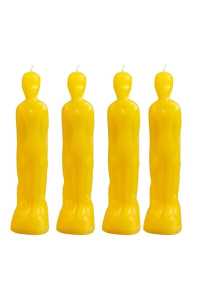 Generic Yellow Male Candle | Soy Blended Wax Ritual & Decorative Candle for E...