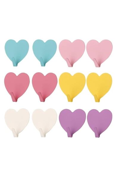 Generic NALACAL Heart Shaped Decorative Wall Hooks, 24 Pack Stainless Steel S...