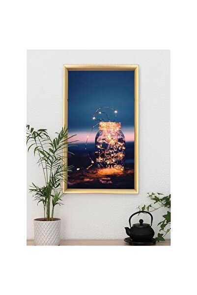 Generic Brand 'Lights In Bottle' Digitally Printed Wall Poster with Photo Fra...
