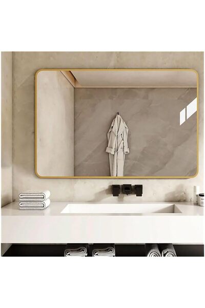 Generic Brand Perforation-Free Morden Wall-Mounted Makeup Mirror for Bathroom...