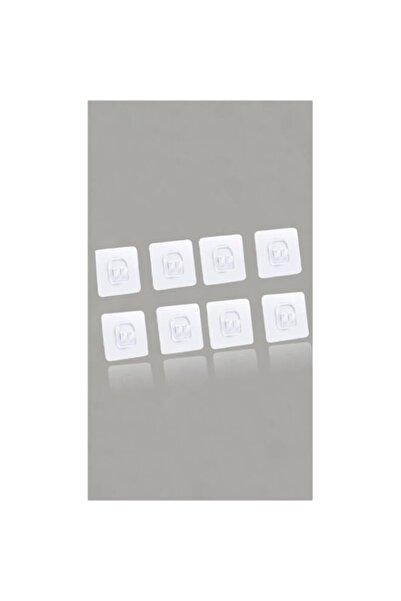 Generic Adhesive Hooks for Bathroom & Kitchen, 8-Piece Strong Sticker Shelf S...