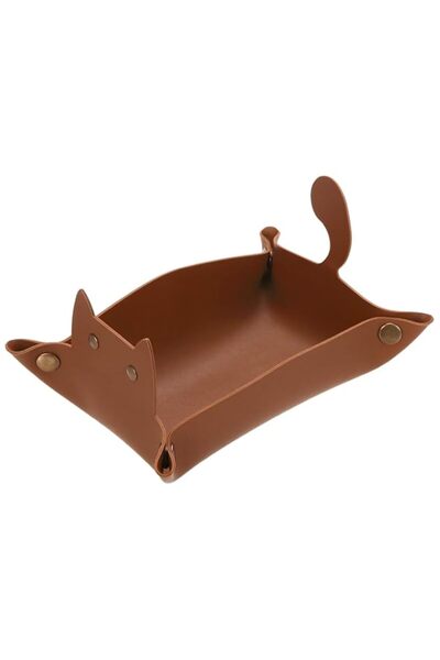 Generic Brand HANNEA® PU Leather Entryway Storage Tray Key Accessories Holder...