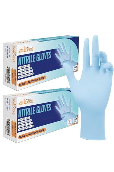 Generic ZALCOON Nitrile Exam gloves disposable latex free Powder Free Chemica...