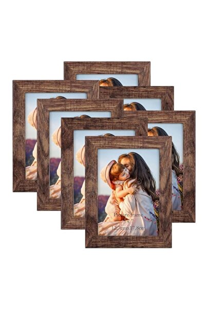 Generic Brand PETAFLOP 5x7 Picture Frame Set of 7, Rustic Frames Display 5 by...