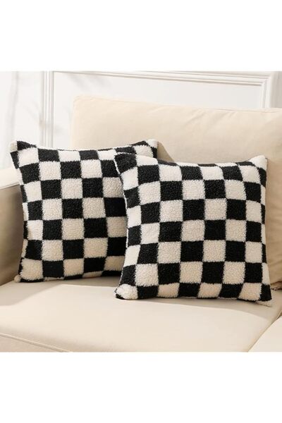 Generic WEMEON Couch Pillow Covers Set of 2,Luxury Style Checkerboard Pattern...