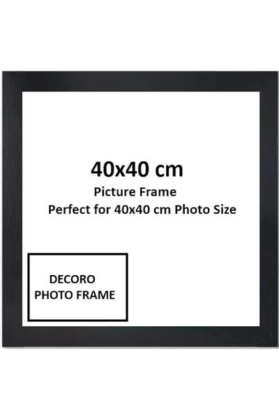 Generic Brand DECORO 40x40 cm Black Photo Frame | 400x400 mm Poster Frame | 4...