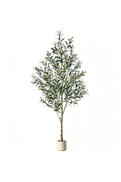 Generic Brand Mumoo Cat Artificial Tree with Elegant White Pot, Realistic Fau...