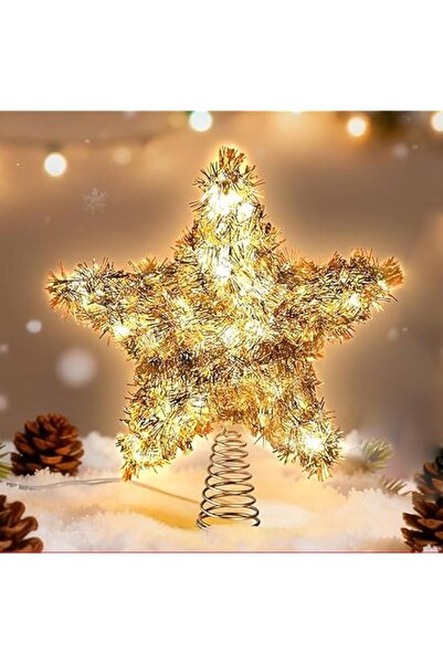 Generic Brand Beauenty Christmas Star Tree Topper, 12 Inch 20 LED Glitter Xma...