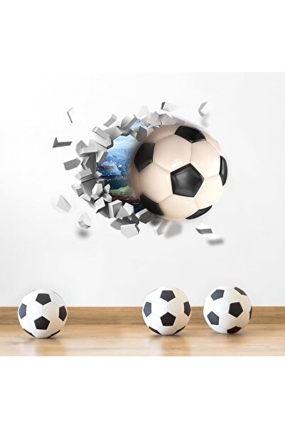 Generic Brand 29.5x27.6 Inch 3D Football Wall Sticker Set, Soccer Decals for ...