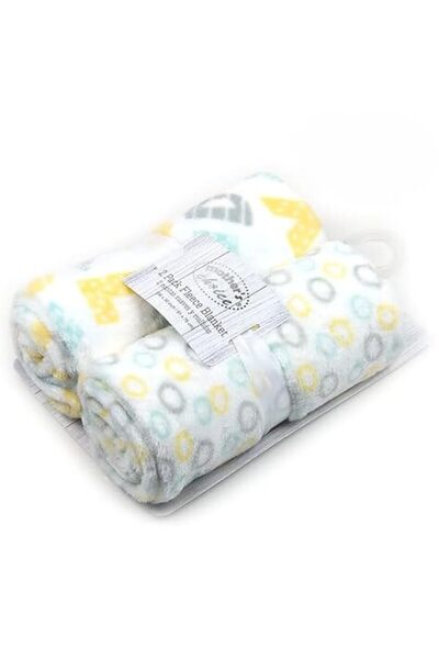 Generic Mother's Choice 2 Pack Printed Baby Fleece Blanket - Soft & Warm Blan...