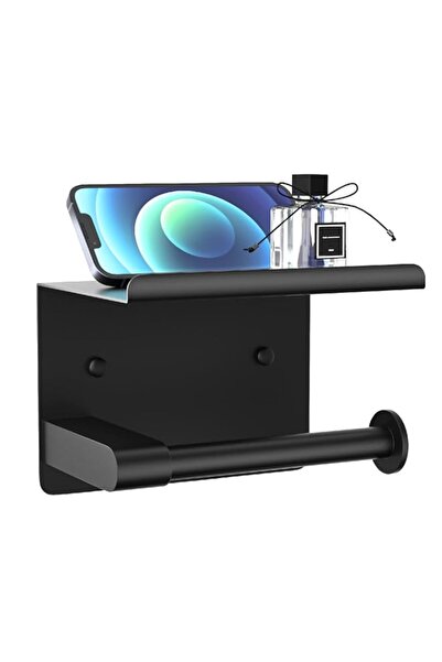 Generic GLNLQ Toilet Paper Holder Wall Mount, Fits Mega Rolls Size, Matte Bla...