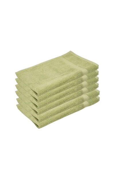 Generic BYFT Home Hand Towel Green 40 x 70 Cm 100% Cotton 500 Gsm Set of 06