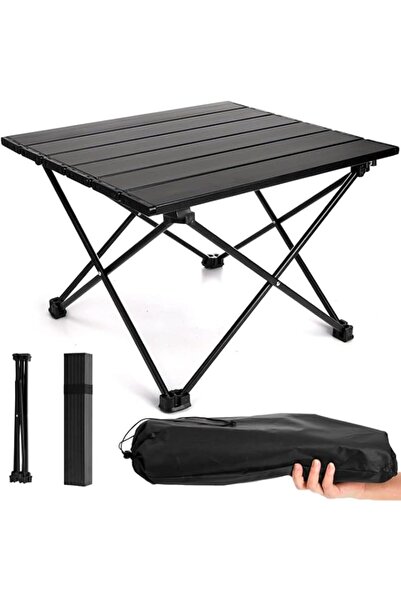 Generic Camping Side Table, Portable Folding Aluminum Picnic Table, Small Lig...