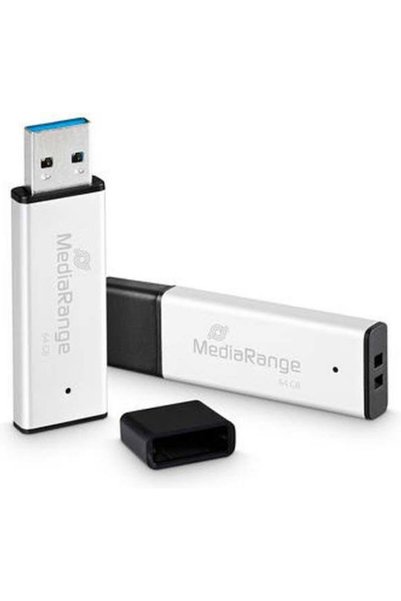 MediaRange 64GB USB 3.0 Στικάκι Ασημί