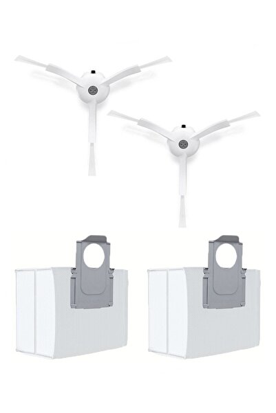 Rovexa Συμβατό με Roborock Q8 & Q8 Max, 2 λευκές πλαϊνές βούρτσες και 2 σακού...