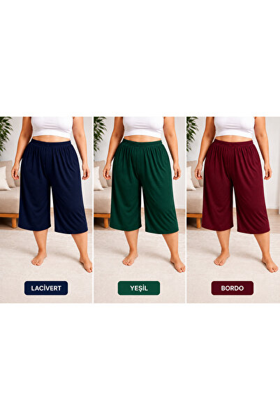 SEWANO 3-Pack Oversize Combed Cotton Capri Shorts – Plus Size